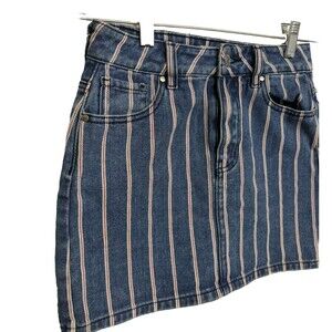 Pacsun Los Angeles Skirt Women Size 23 Mini Striped Pinstripe Red White & Blue